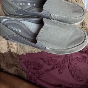 CROCS Men's Canvas Gray Loafers